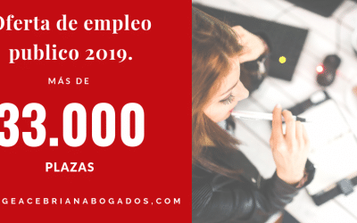 OPE 2019: MÁS DE 33.000 PLAZAS DE EMPLEO PUBLICO